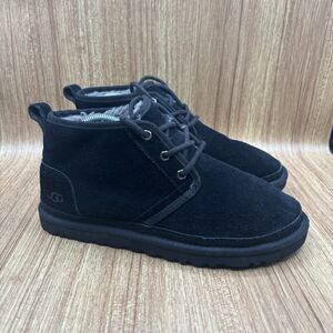 UGG NEUMEL BLACK Suede Lace Up zipper Lined Chukka Boot Men’s Size 8
